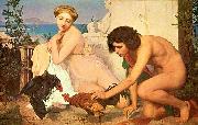 Jean-Leon Gerome Jeunes Grecs Faisant battre des coqus oil painting artist